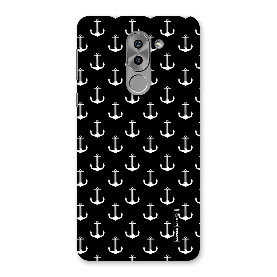 White And Black Anchor Pattern Back Case for Honor 6X