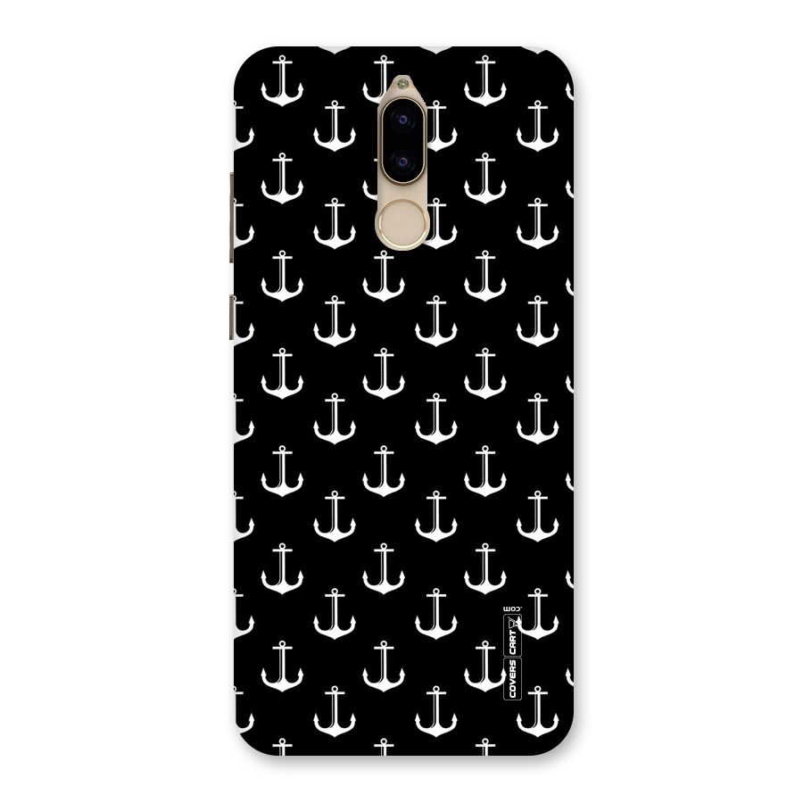 White And Black Anchor Pattern Back Case for Honor 9i