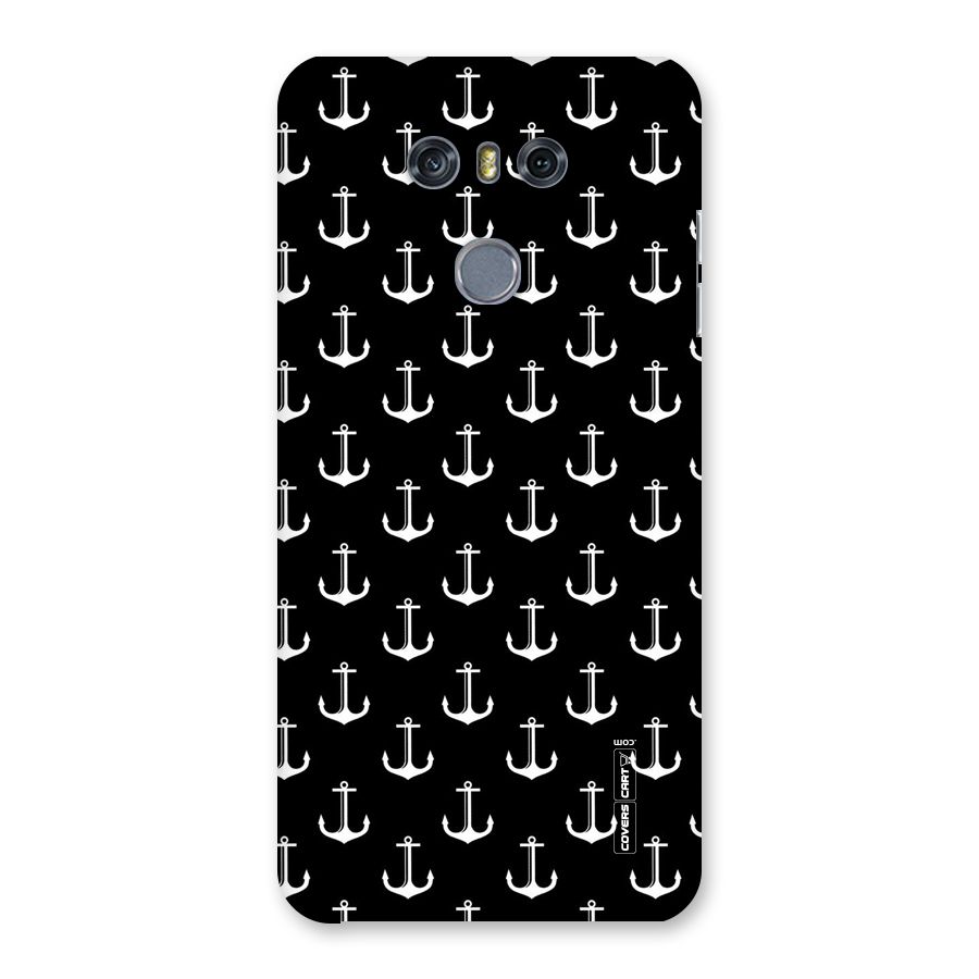 White And Black Anchor Pattern Back Case for LG G6