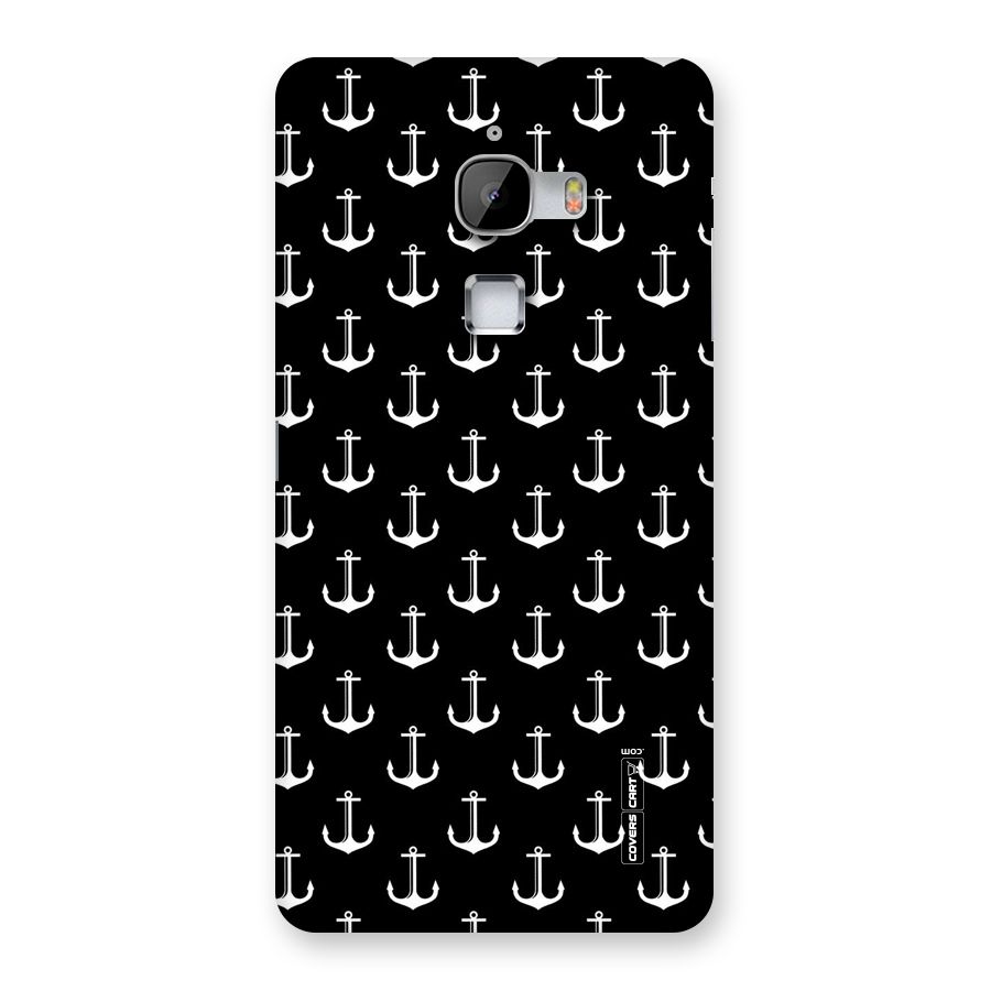 White And Black Anchor Pattern Back Case for LeTv Le Max