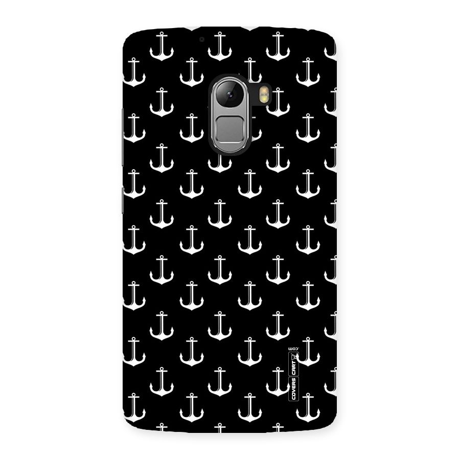 White And Black Anchor Pattern Back Case for Lenovo K4 Note