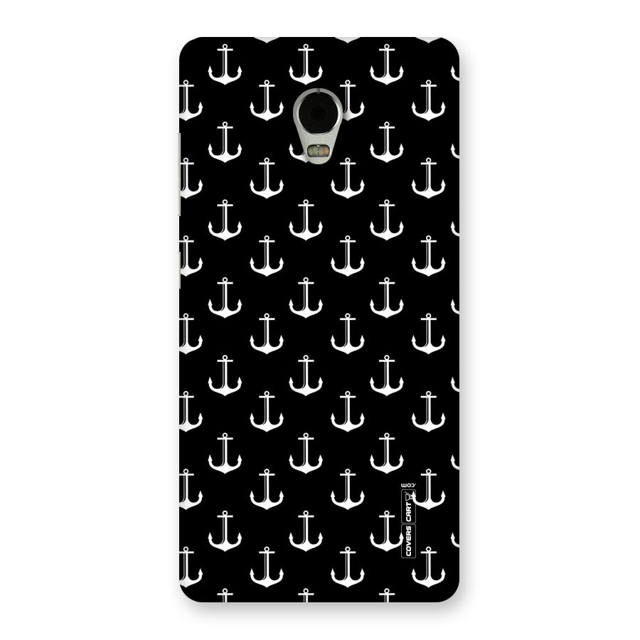 White And Black Anchor Pattern Back Case for Lenovo Vibe P1