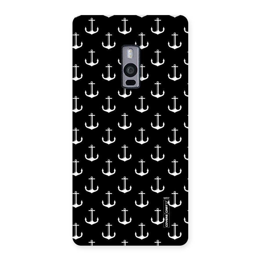 White And Black Anchor Pattern Back Case for OnePlus Two