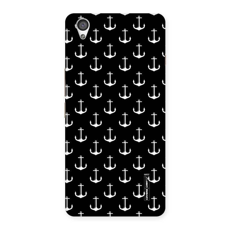 White And Black Anchor Pattern Back Case for OnePlus X