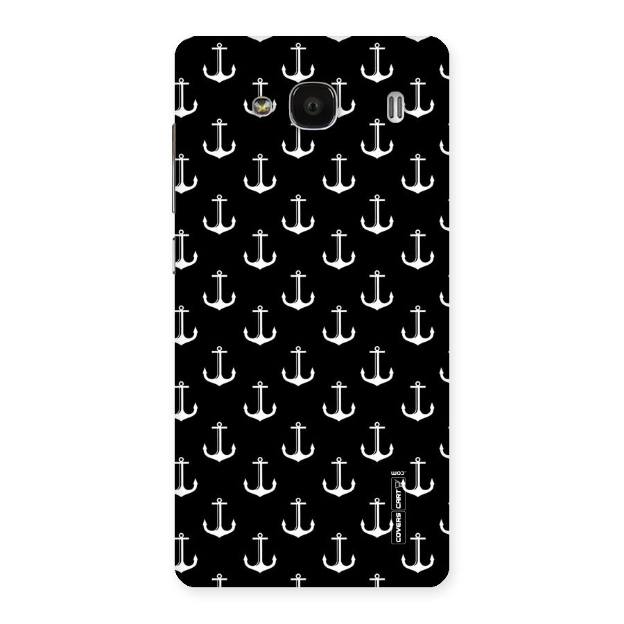 White And Black Anchor Pattern Back Case for Redmi 2 Prime