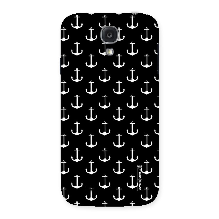 White And Black Anchor Pattern Back Case for Samsung Galaxy S4