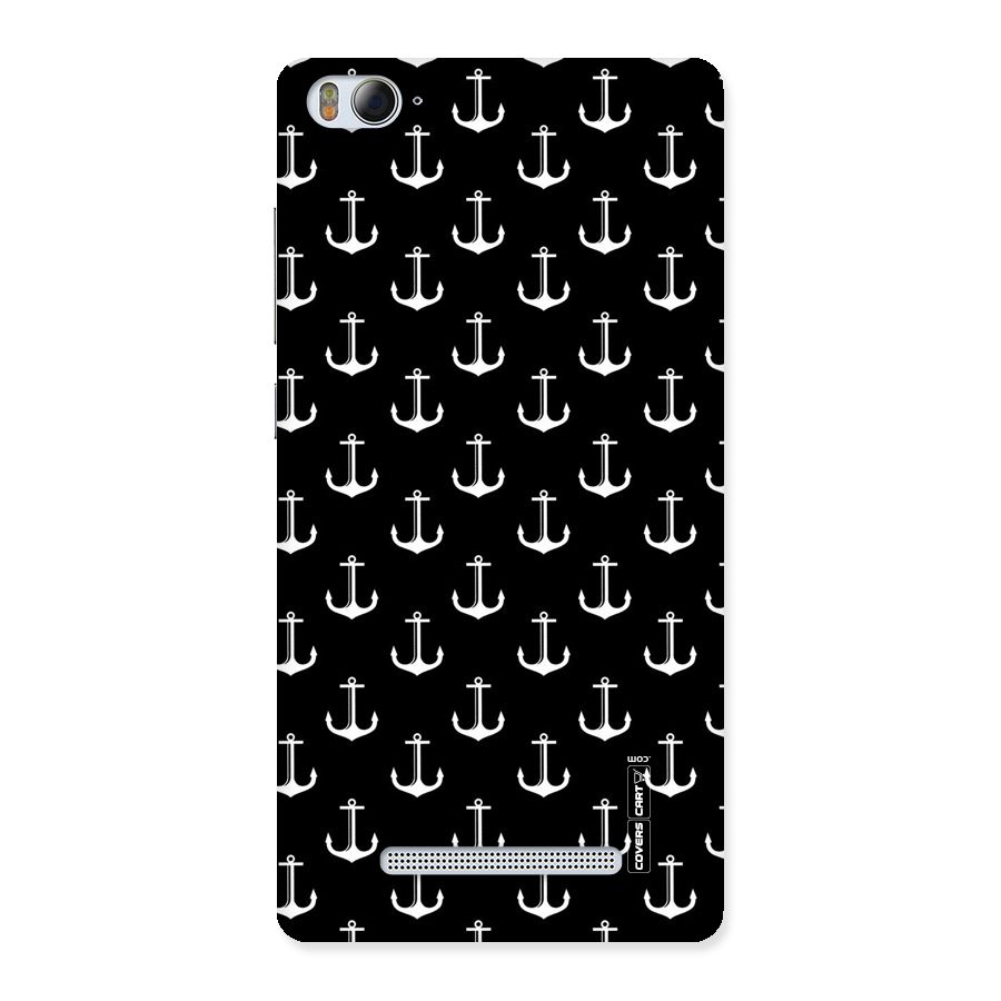 White And Black Anchor Pattern Back Case for Xiaomi Mi4i