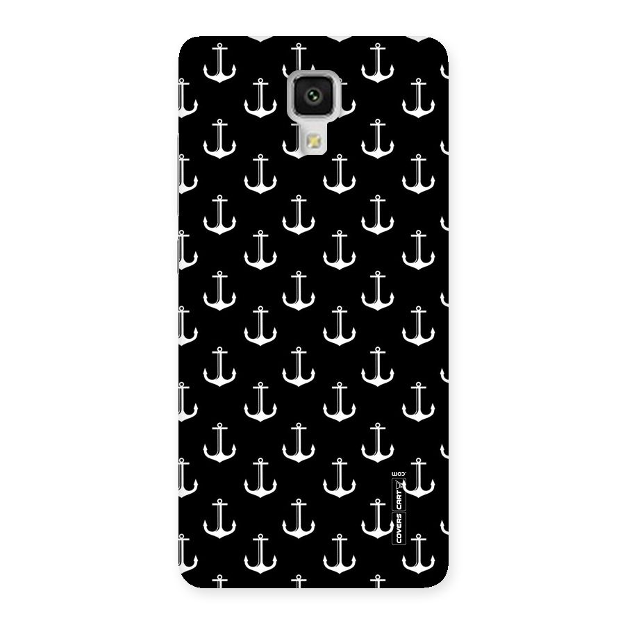 White And Black Anchor Pattern Back Case for Xiaomi Mi 4