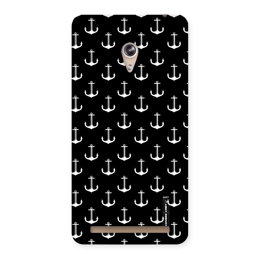 White And Black Anchor Pattern Back Case for Zenfone 6