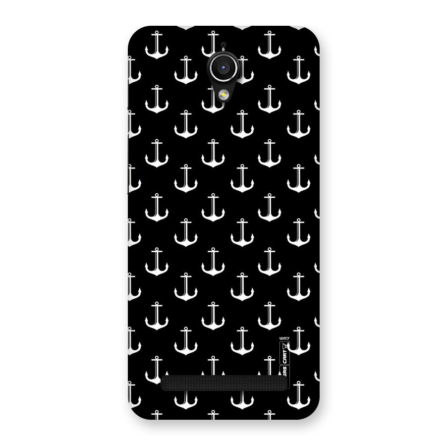 White And Black Anchor Pattern Back Case for Zenfone Go