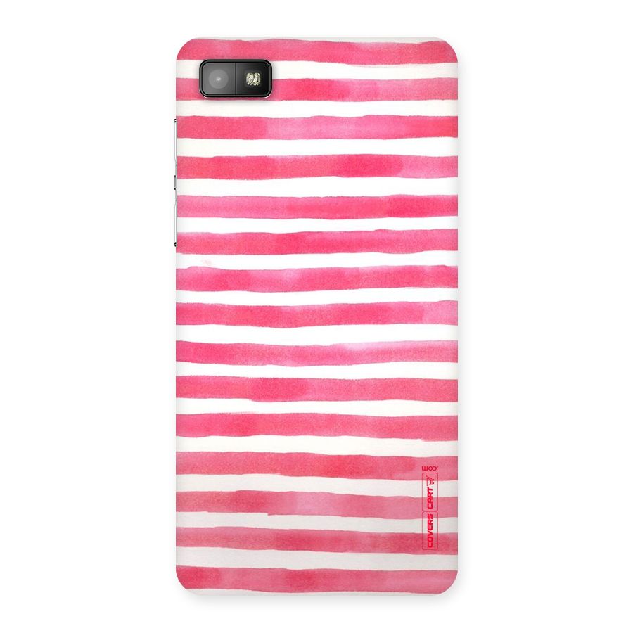 White And Pink Stripes Back Case for Blackberry Z10