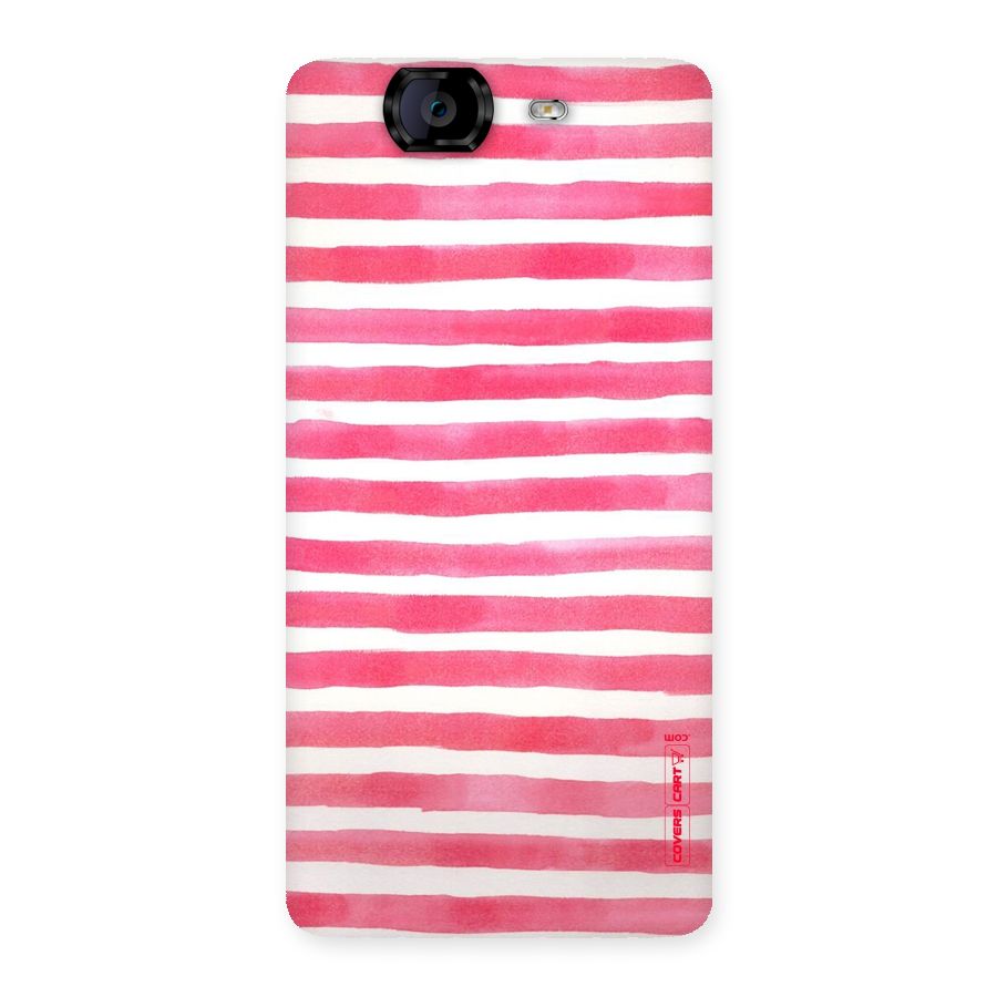 White And Pink Stripes Back Case for Canvas Knight A350