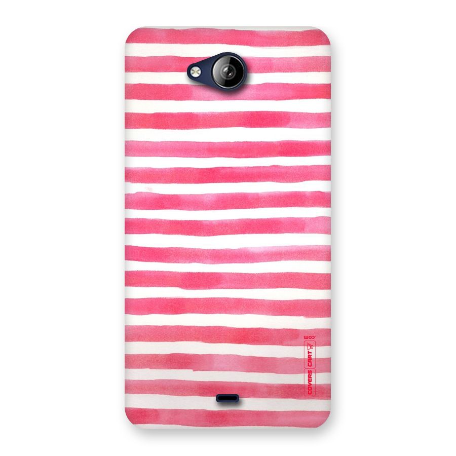 White And Pink Stripes Back Case for Canvas Play Q355