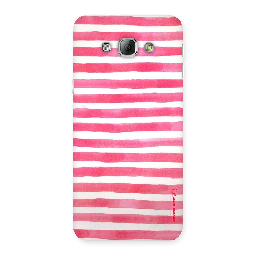 White And Pink Stripes Back Case for Galaxy A8