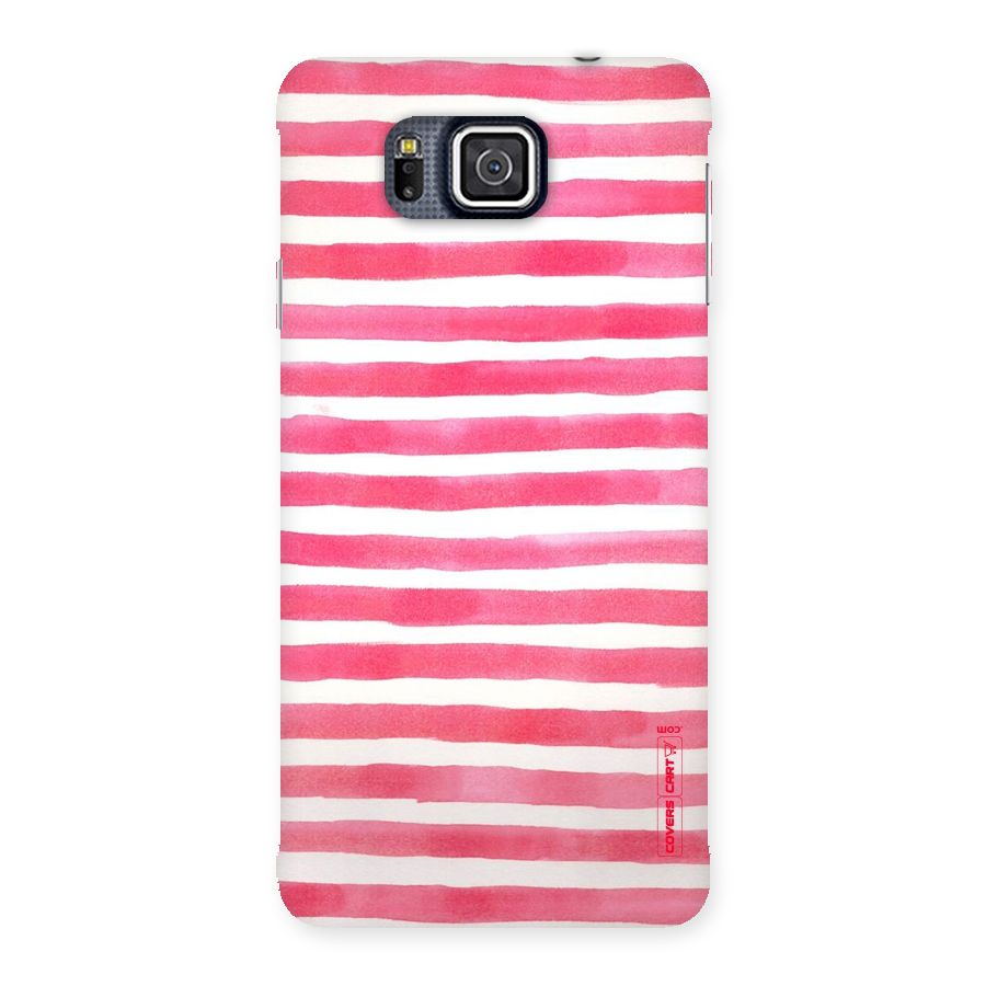 White And Pink Stripes Back Case for Galaxy Alpha