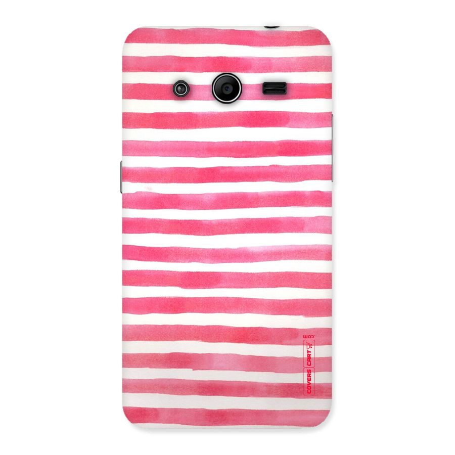 White And Pink Stripes Back Case for Galaxy Core 2