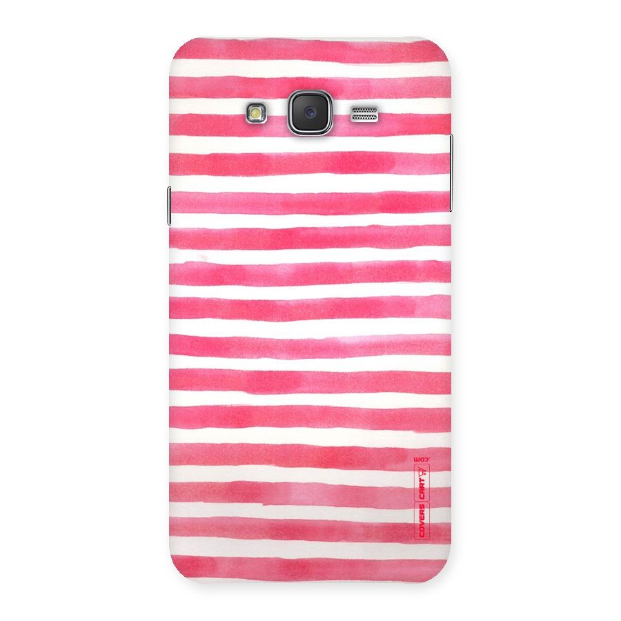 White And Pink Stripes Back Case for Galaxy J7