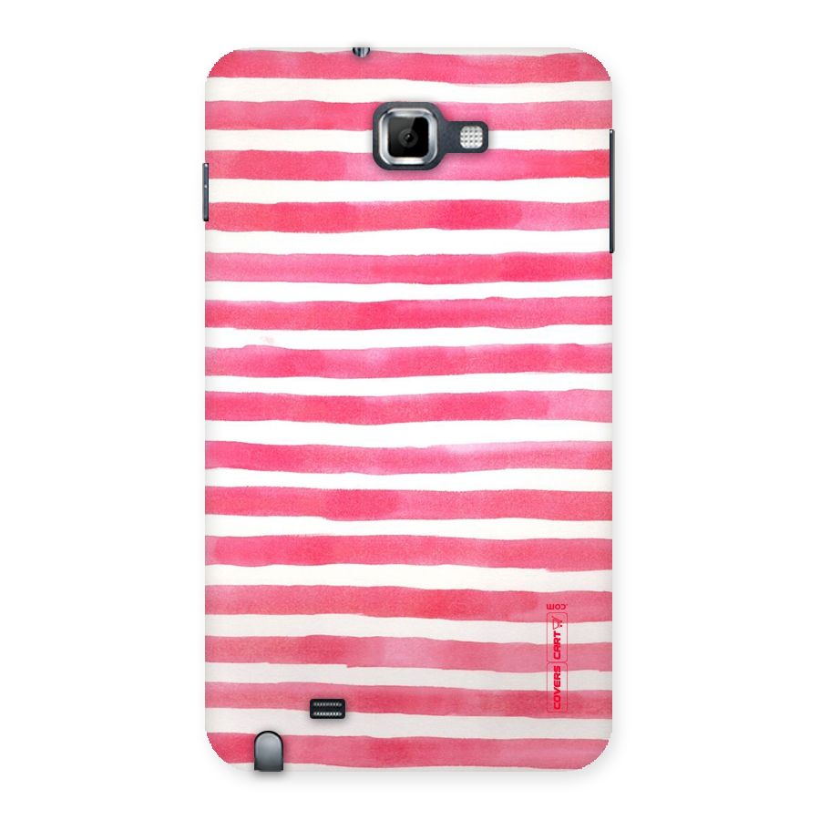 White And Pink Stripes Back Case for Galaxy Note