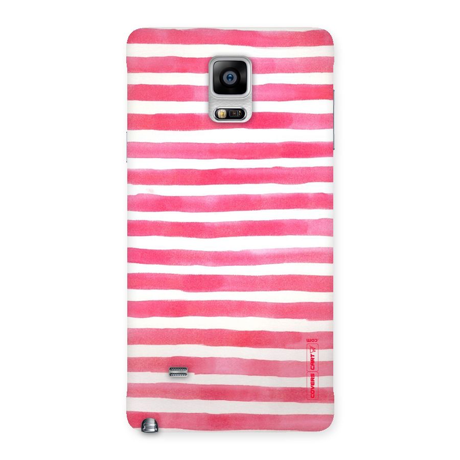 White And Pink Stripes Back Case for Galaxy Note 4