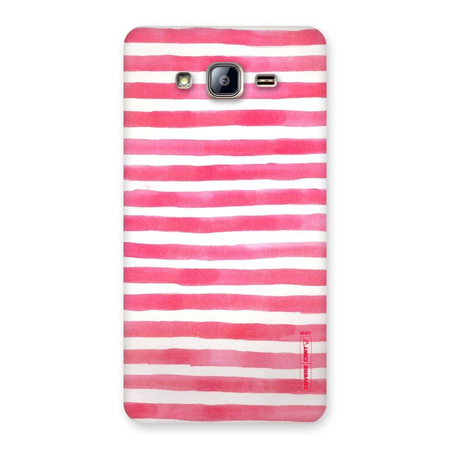 White And Pink Stripes Back Case for Galaxy On5