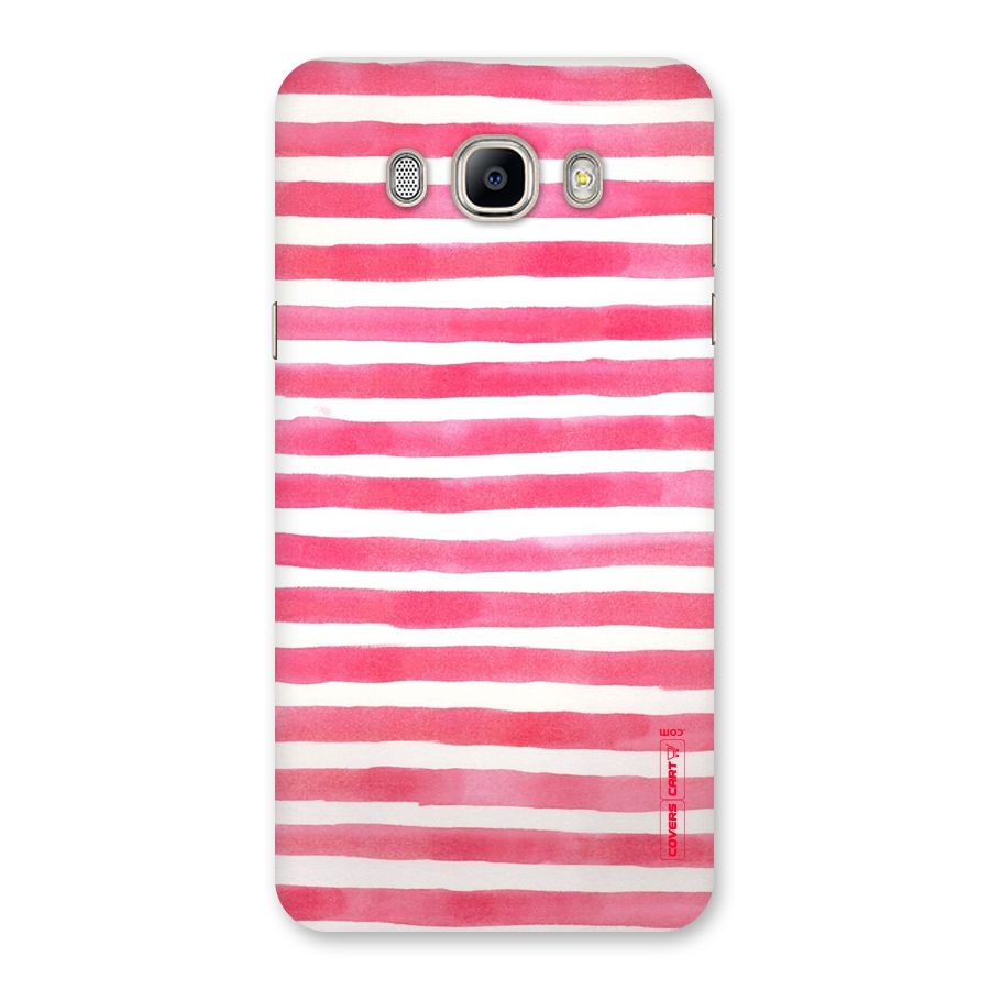 White And Pink Stripes Back Case for Galaxy On8