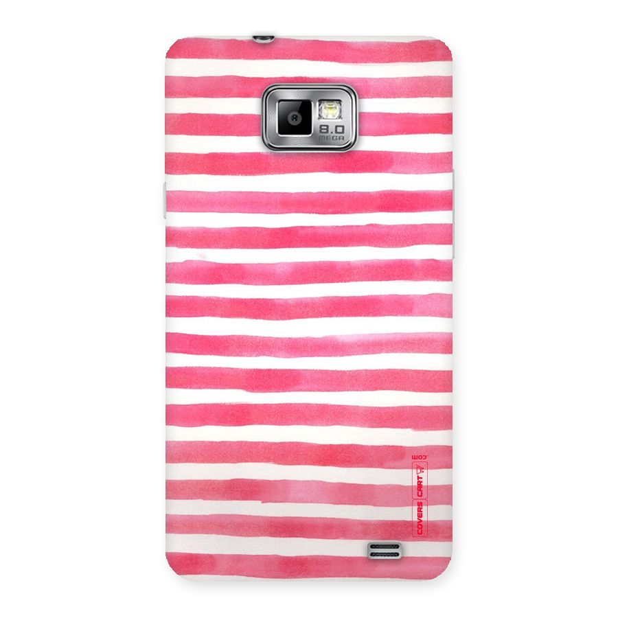 White And Pink Stripes Back Case for Galaxy S2