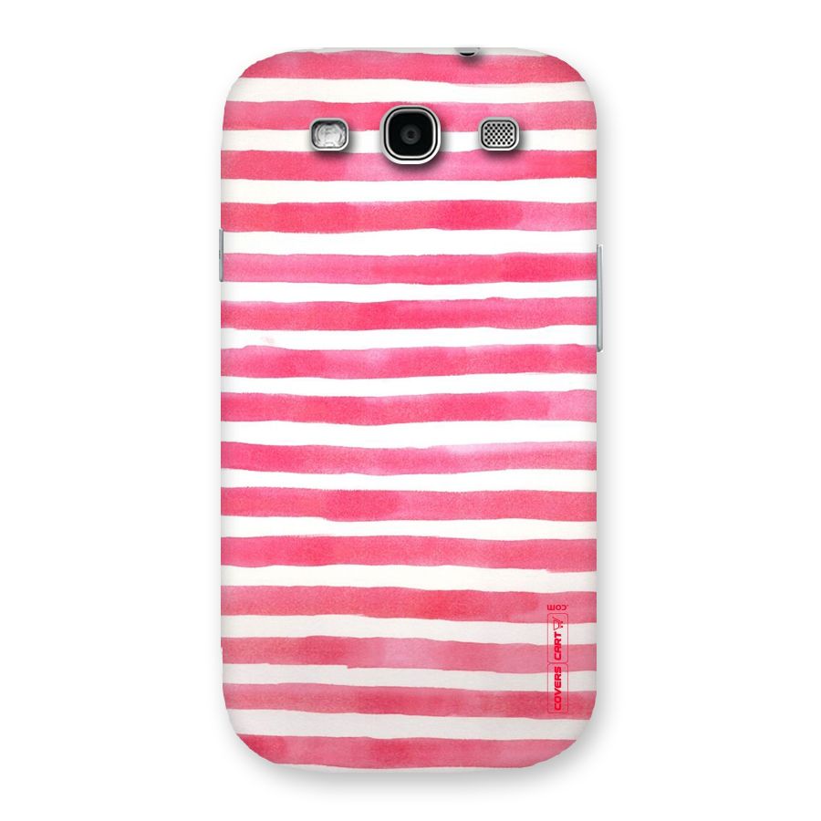 White And Pink Stripes Back Case for Galaxy S3