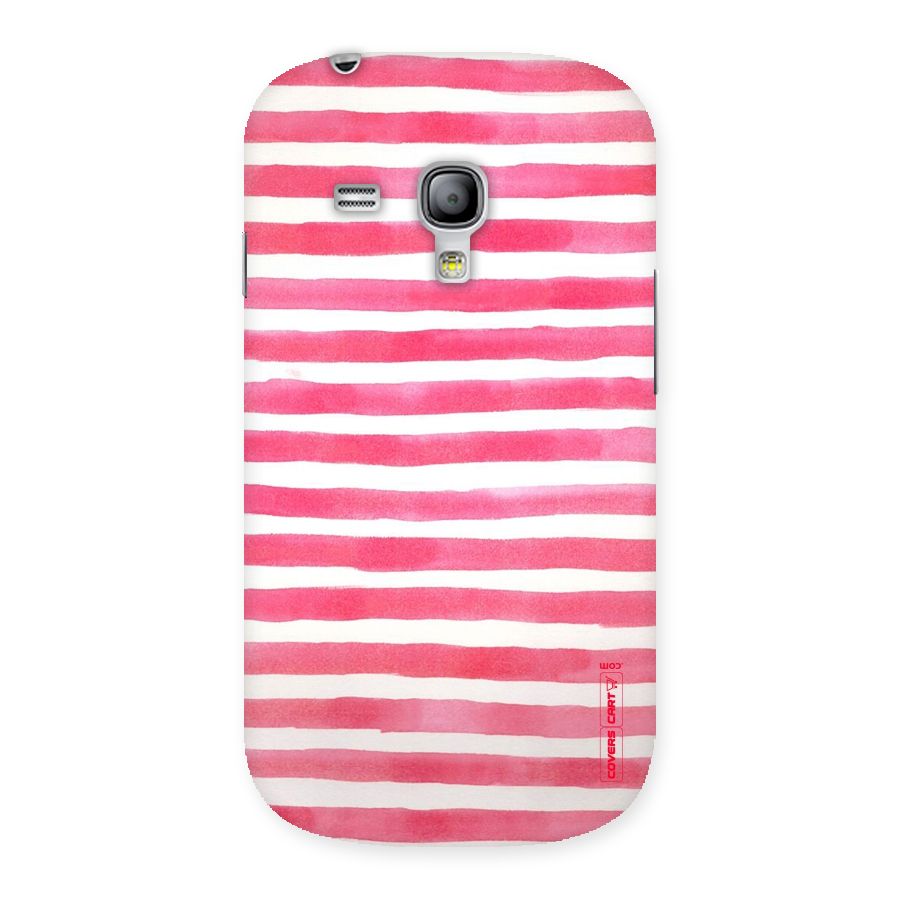 White And Pink Stripes Back Case for Galaxy S3 Mini