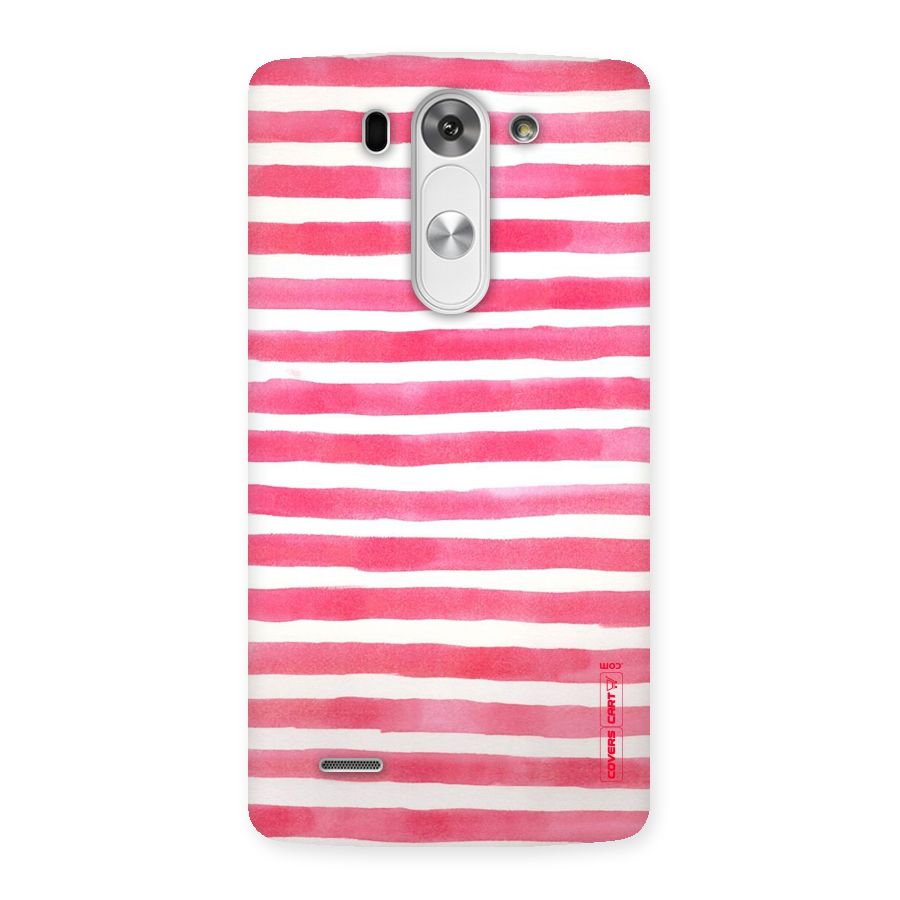 White And Pink Stripes Back Case for LG G3 Mini