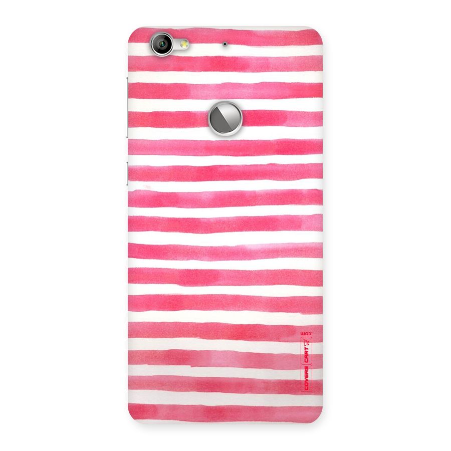 White And Pink Stripes Back Case for LeTV Le 1s