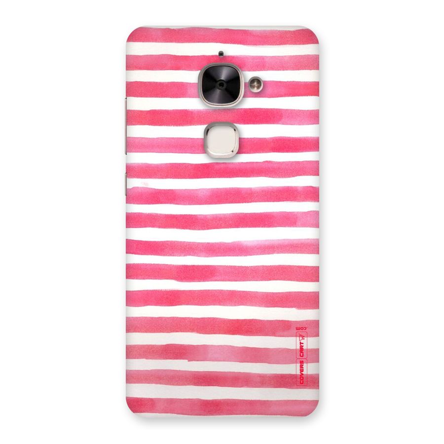White And Pink Stripes Back Case for Le 2