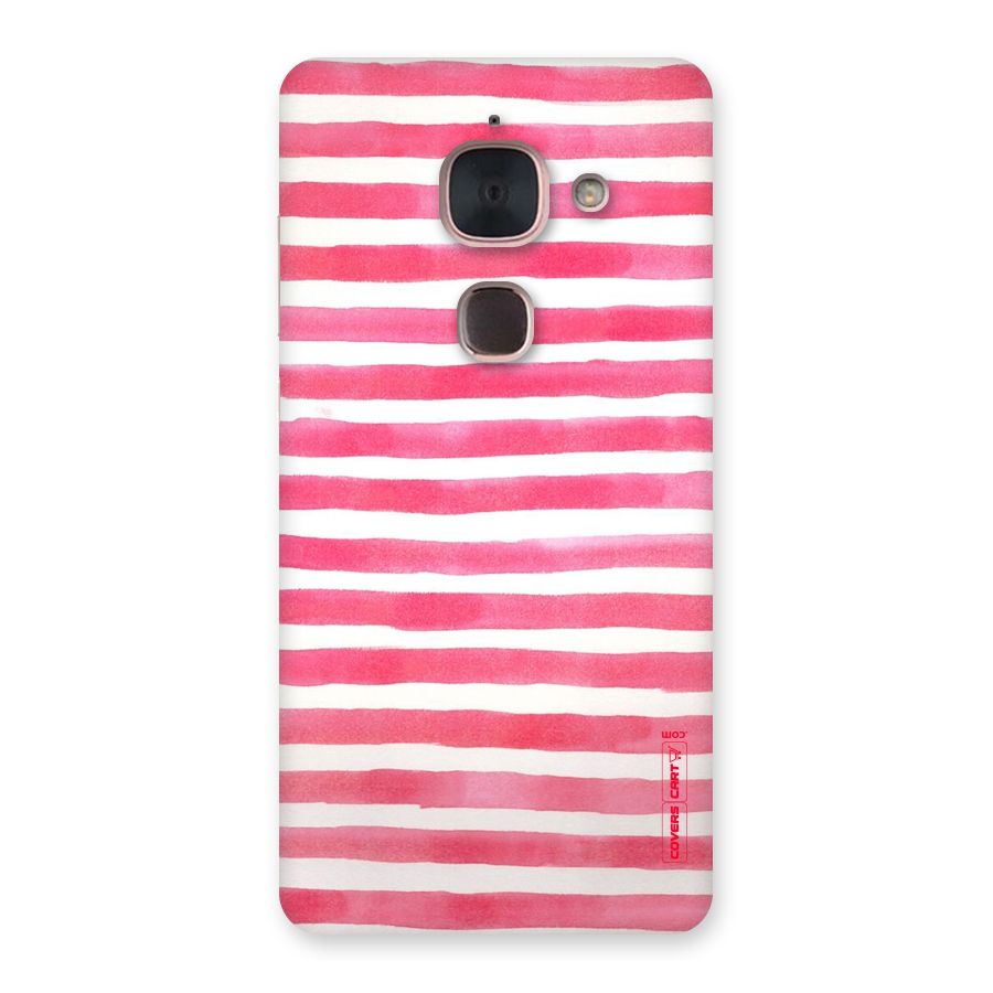 White And Pink Stripes Back Case for Le Max 2