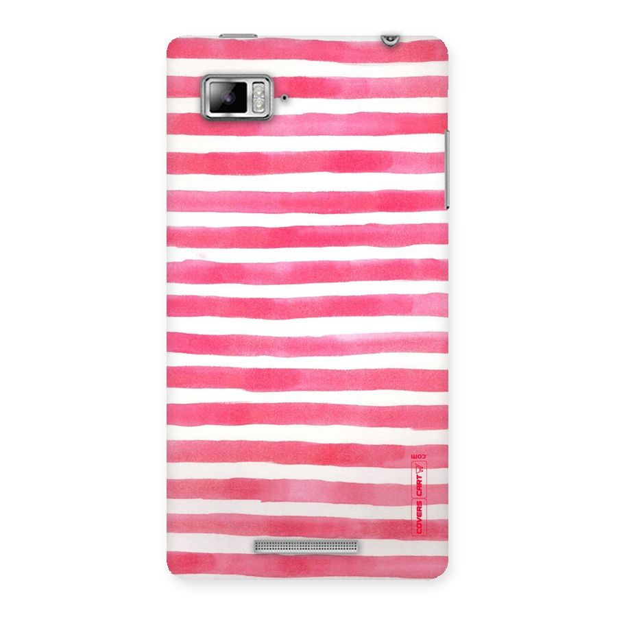 White And Pink Stripes Back Case for Lenovo Vibe Z K910