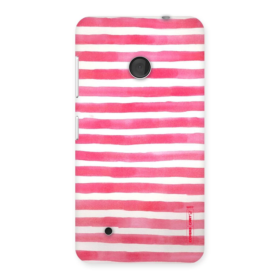 White And Pink Stripes Back Case for Lumia 530