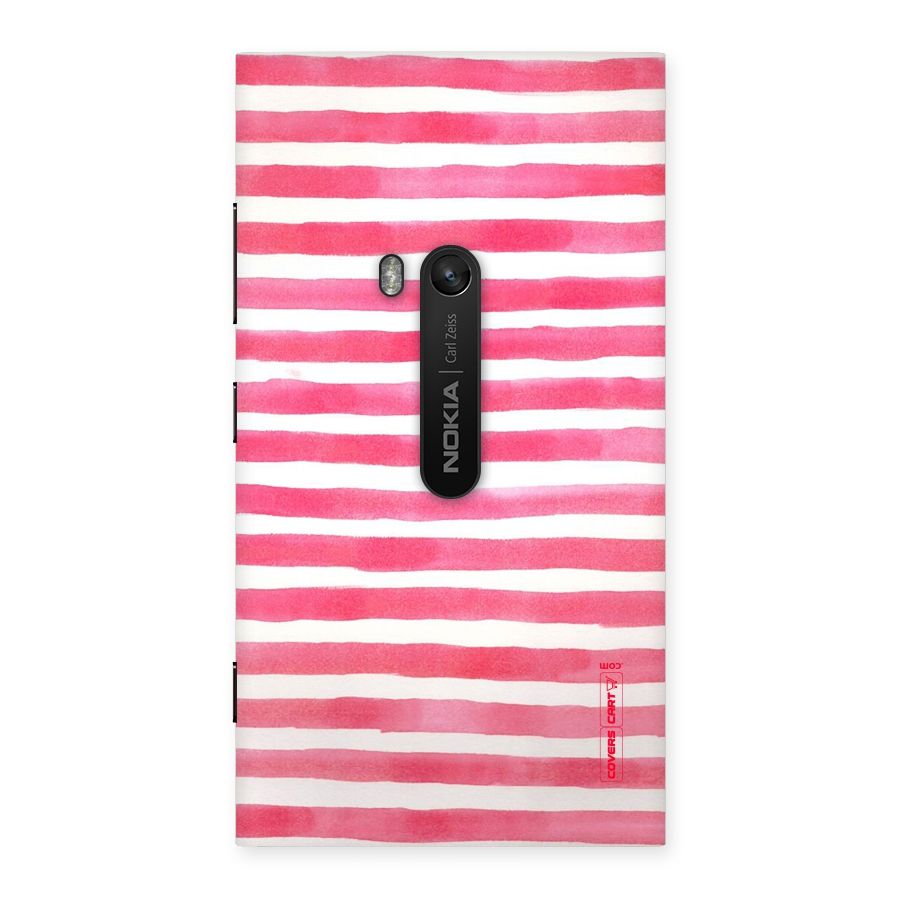 White And Pink Stripes Back Case for Lumia 920