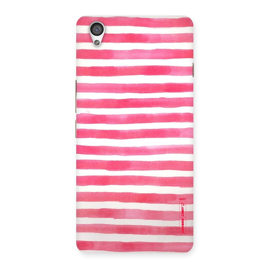 White And Pink Stripes Back Case for OnePlus X