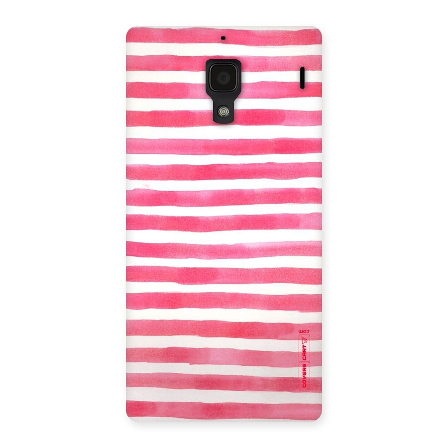White And Pink Stripes Back Case for Redmi 1S