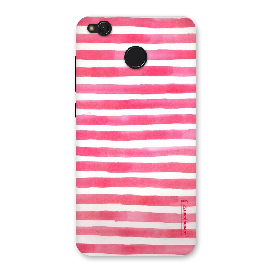 White And Pink Stripes Back Case for Redmi 4
