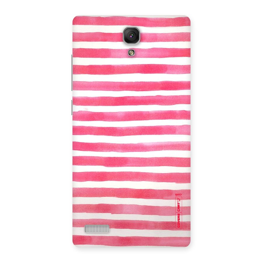 White And Pink Stripes Back Case for Redmi Note