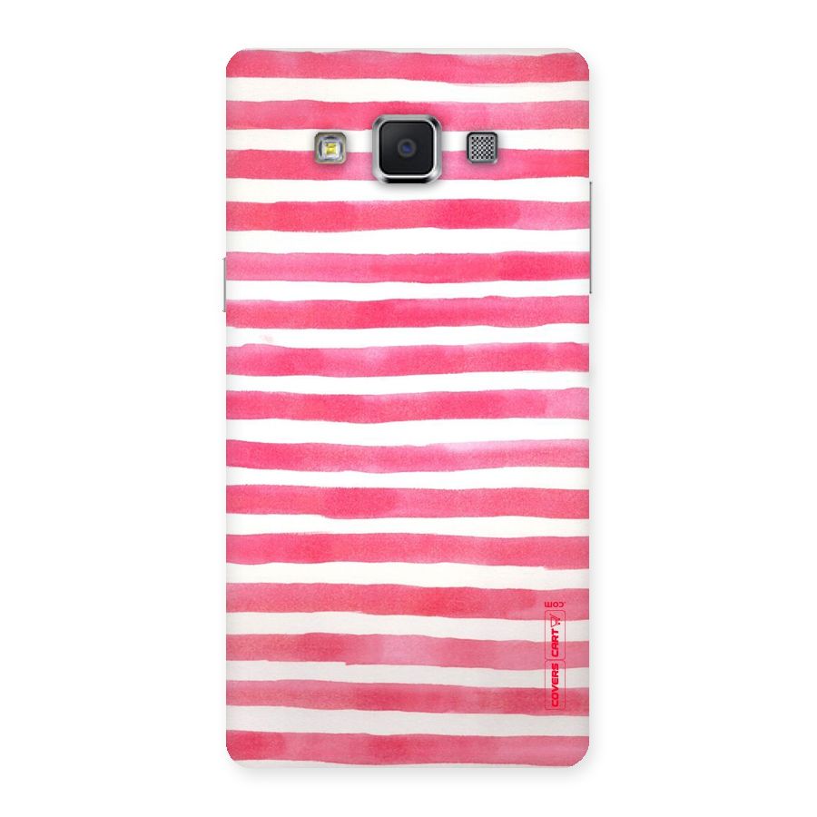 White And Pink Stripes Back Case for Samsung Galaxy A5