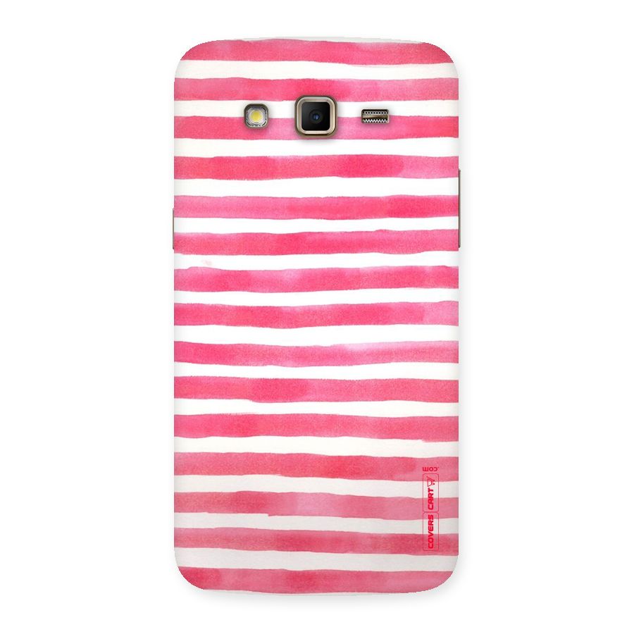 White And Pink Stripes Back Case for Samsung Galaxy Grand 2