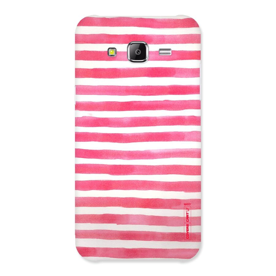 White And Pink Stripes Back Case for Samsung Galaxy J5