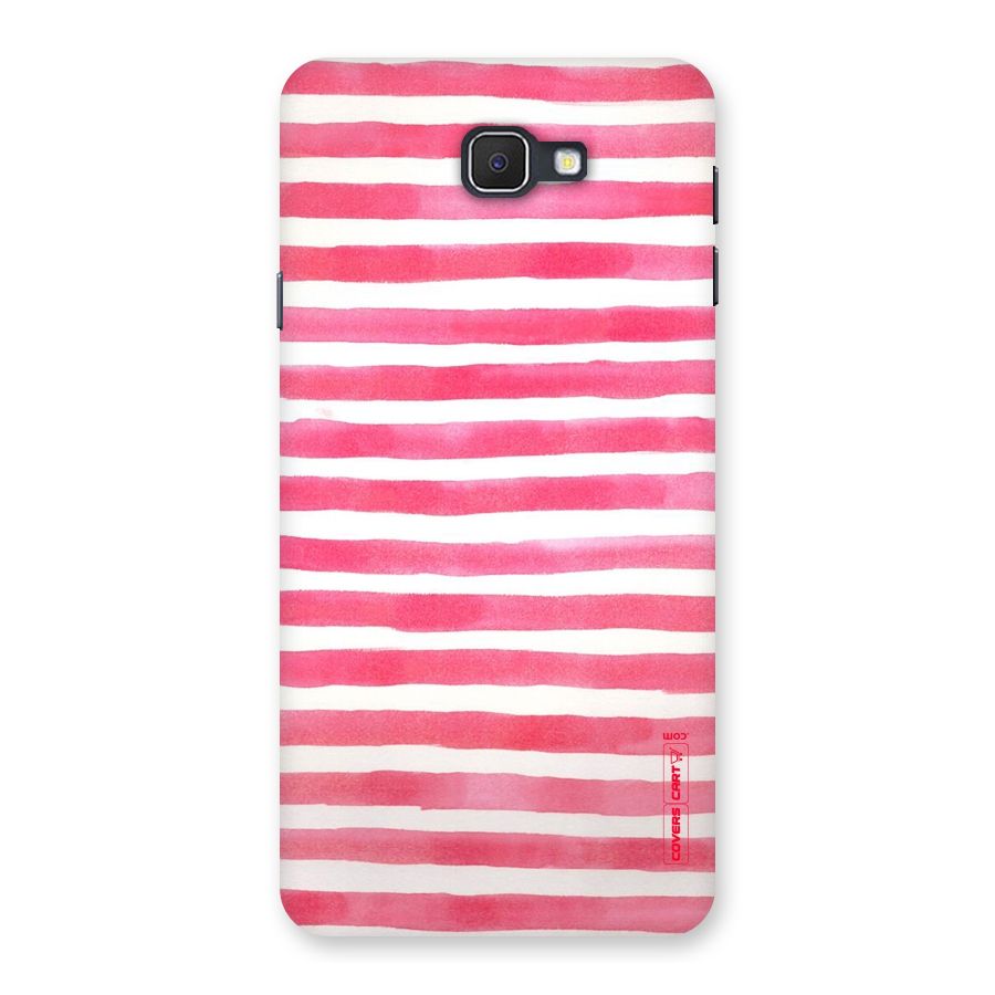 White And Pink Stripes Back Case for Samsung Galaxy J7 Prime