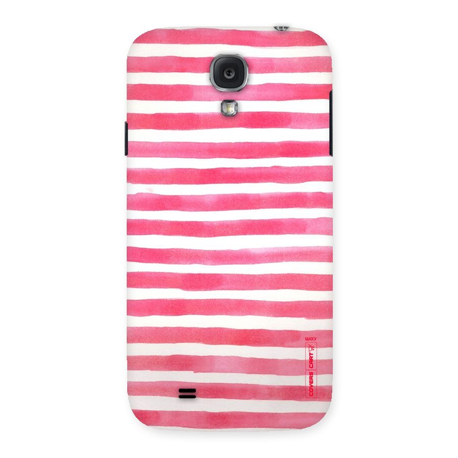 White And Pink Stripes Back Case for Samsung Galaxy S4
