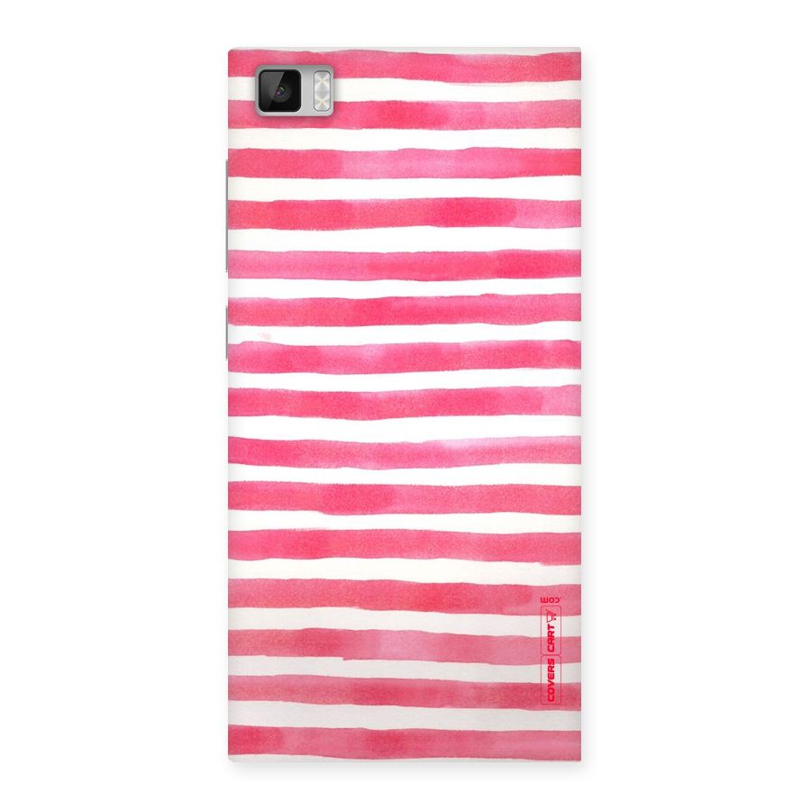 White And Pink Stripes Back Case for Xiaomi Mi3