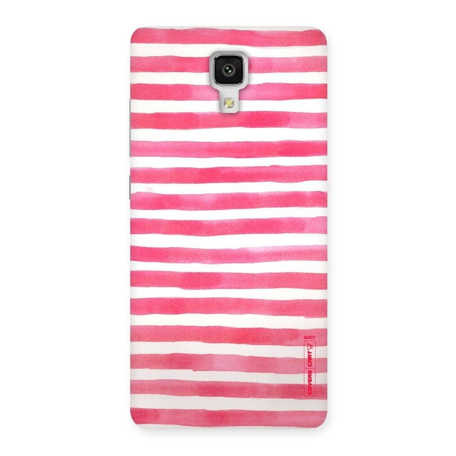 White And Pink Stripes Back Case for Xiaomi Mi 4
