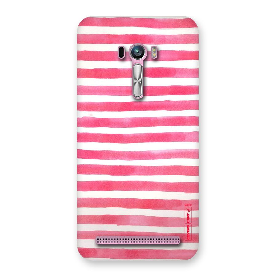 White And Pink Stripes Back Case for Zenfone Selfie