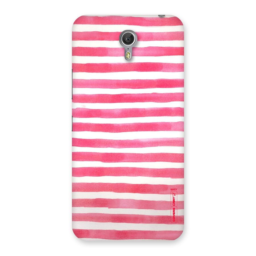 White And Pink Stripes Back Case for Zuk Z1