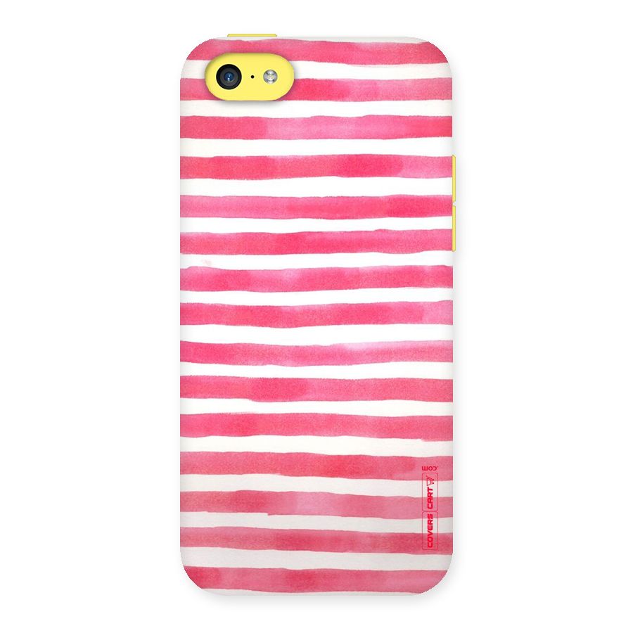 White And Pink Stripes Back Case for iPhone 5C