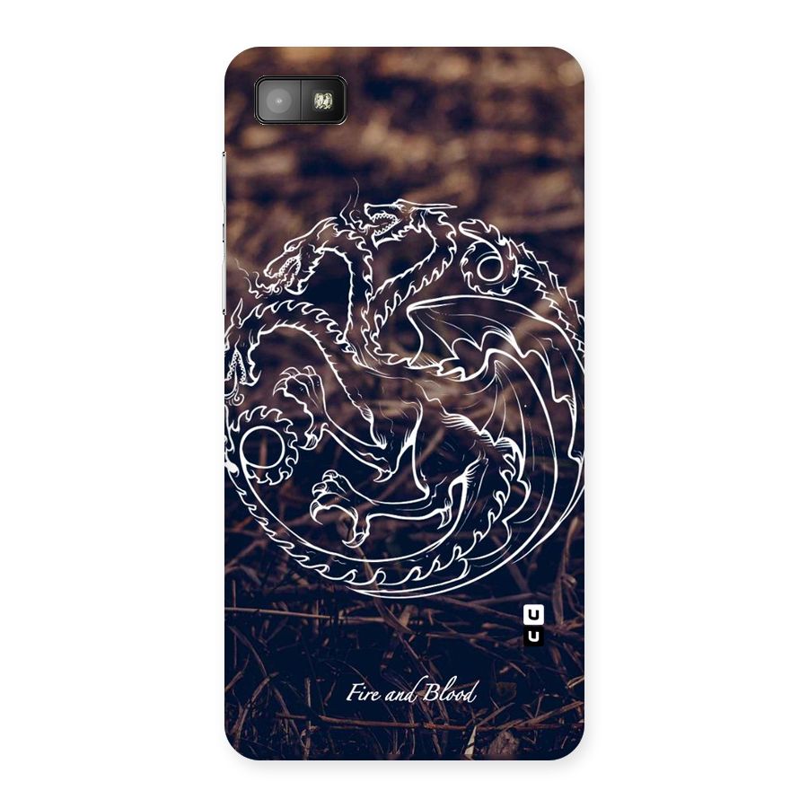 White Circle Back Case for Blackberry Z10